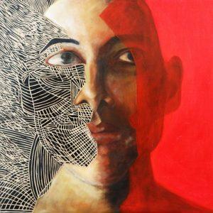 My identity doesn't vanish/ oil on board  90 x 90 cm 2020